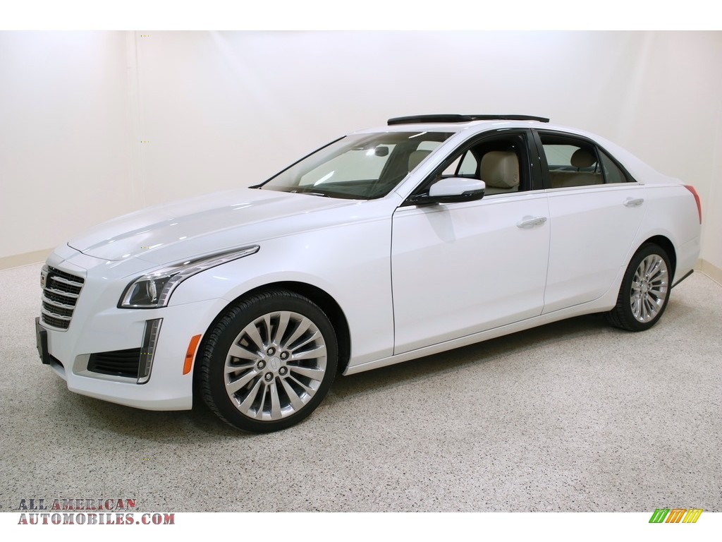 2018 CTS Luxury AWD - Crystal White Tricoat / Very Light Cashmere/Jet Black Accents photo #3