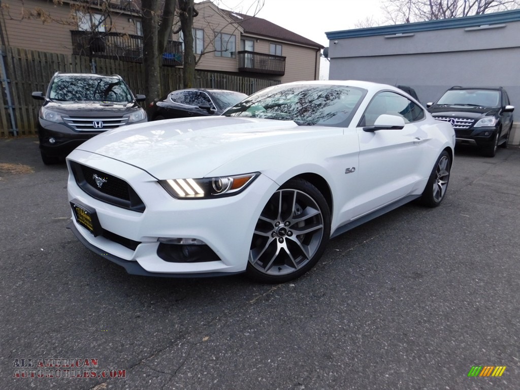2016 Mustang GT Premium Coupe - Oxford White / Red Line photo #1
