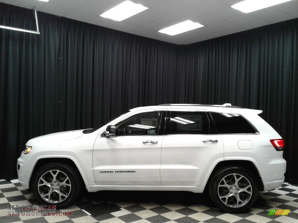 Bright White / Light Frost/Brown Jeep Grand Cherokee Overland