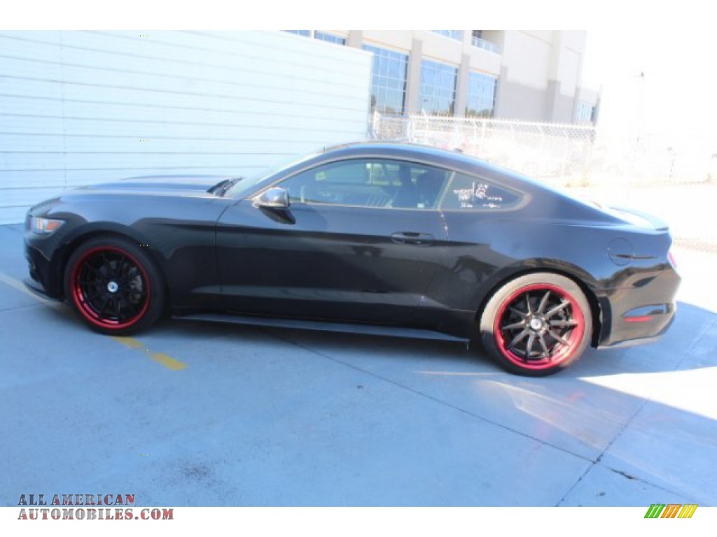 2015 Mustang EcoBoost Coupe - Black / 50 Years Raven Black photo #6