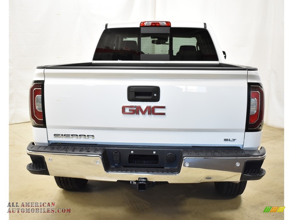 2018 Sierra 1500 SLT Crew Cab 4WD - White Frost Tricoat / Cocoa/­Dune photo #3
