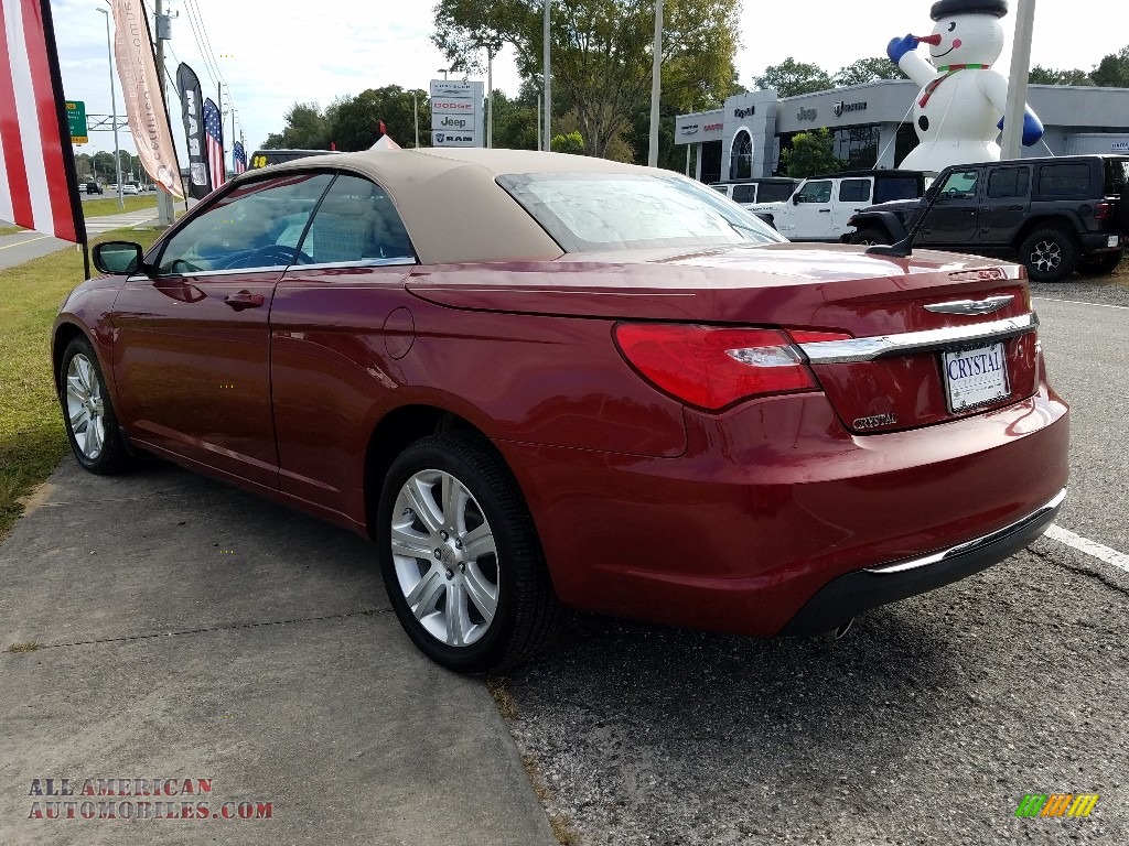 2012 200 Touring Convertible - Deep Cherry Red Crystal Pearl Coat / Black/Light Frost photo #3