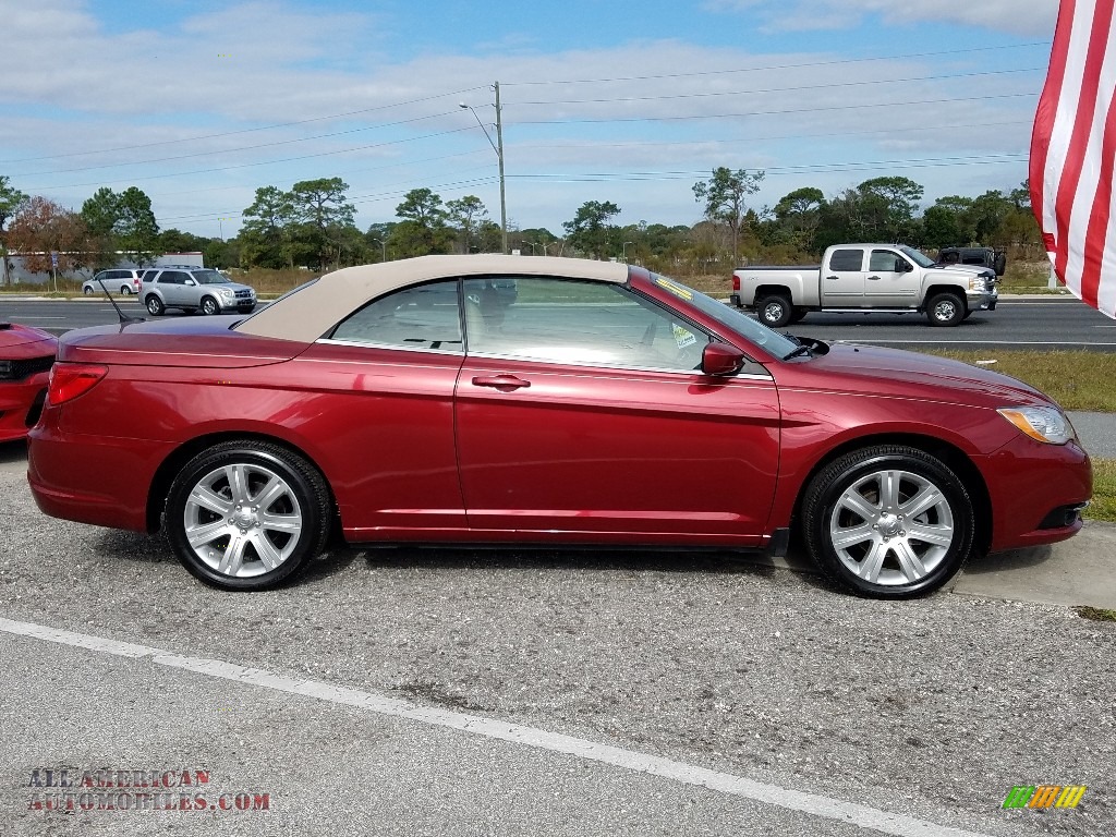 2012 200 Touring Convertible - Deep Cherry Red Crystal Pearl Coat / Black/Light Frost photo #6