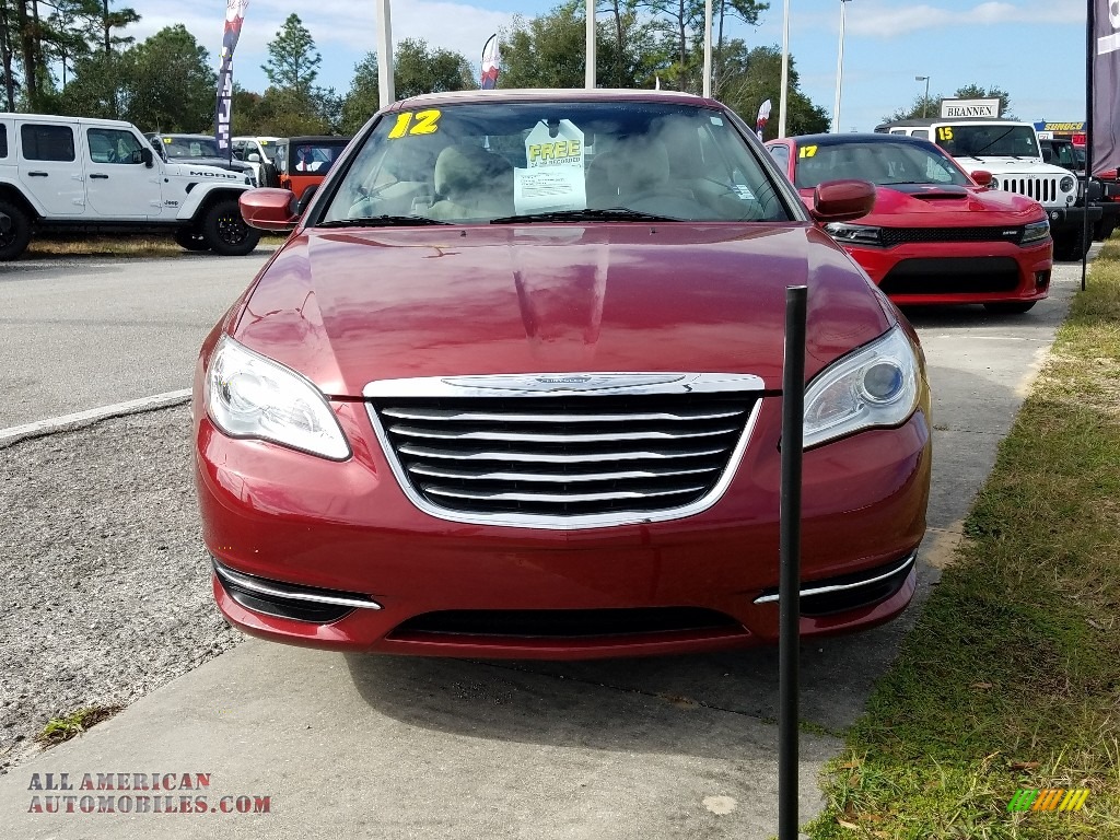 2012 200 Touring Convertible - Deep Cherry Red Crystal Pearl Coat / Black/Light Frost photo #8