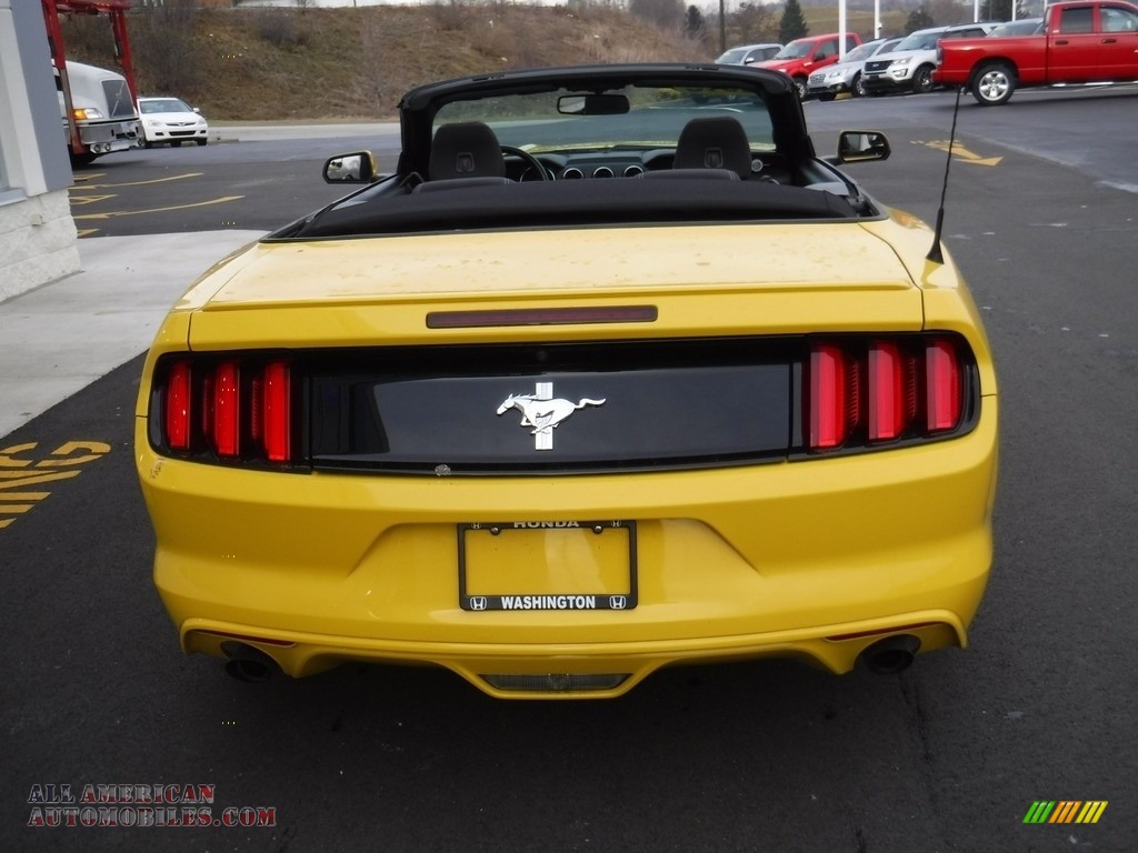 2016 Mustang V6 Convertible - Triple Yellow Tricoat / Ebony photo #11