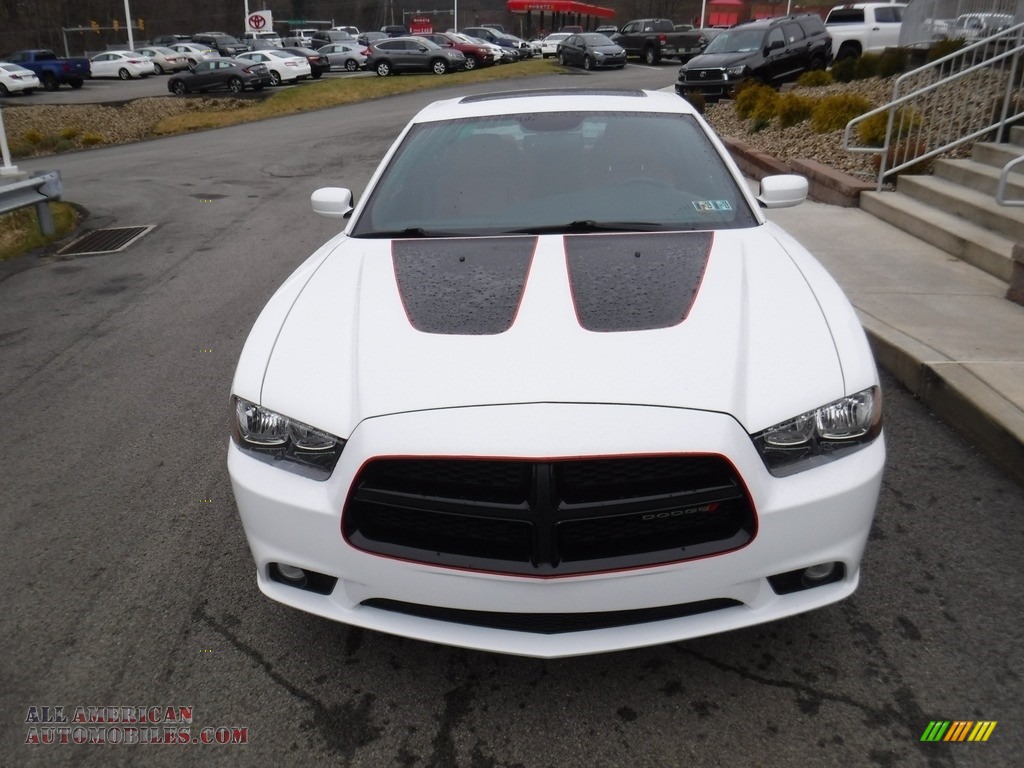 2013 Charger SXT AWD - Bright White / Black/Red photo #6