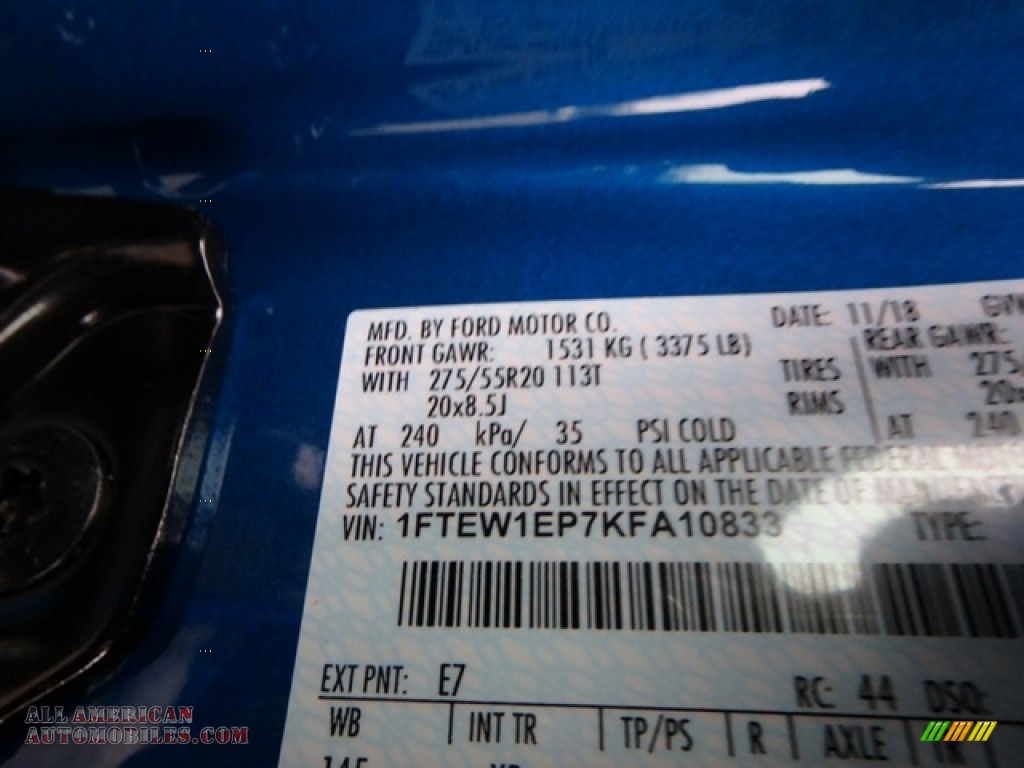 2019 F150 XLT Sport SuperCrew 4x4 - Velocity Blue / Black photo #14