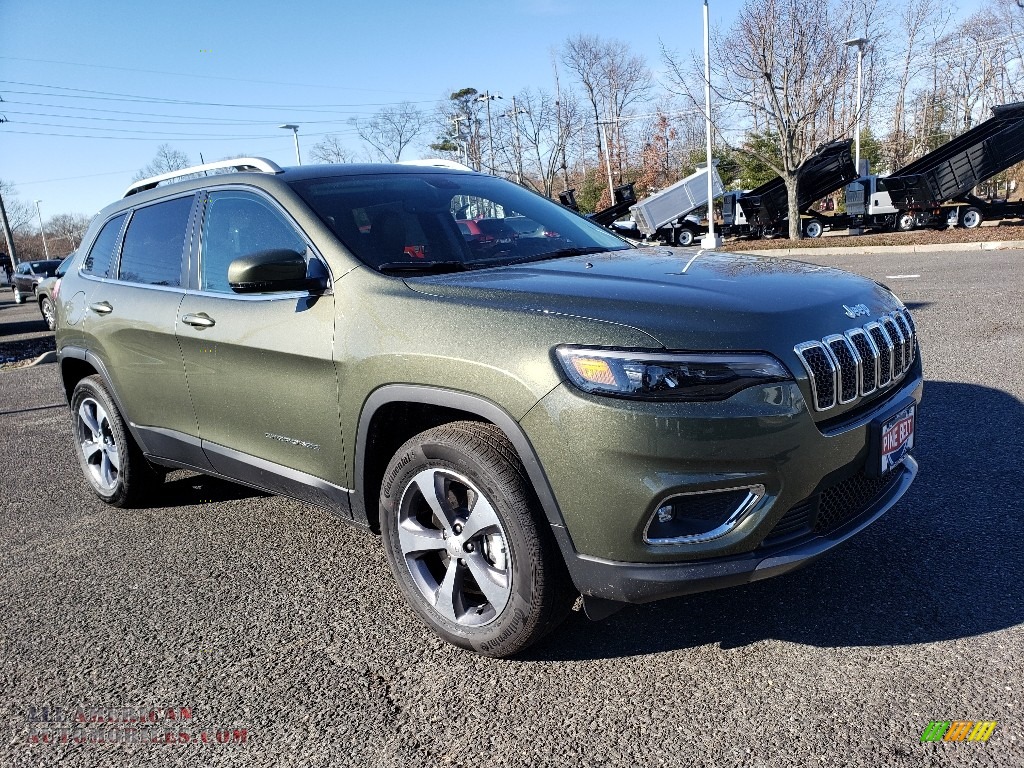 Olive Green Pearl / Black Jeep Cherokee Limited 4x4