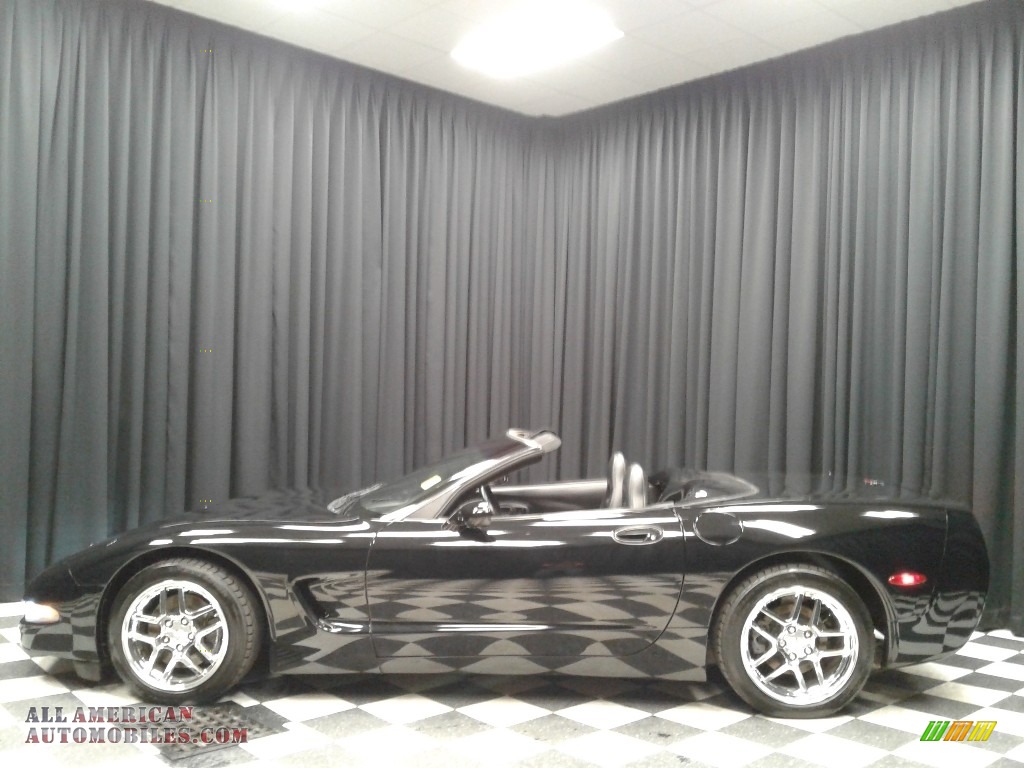 2001 Corvette Convertible - Black / Black photo #2