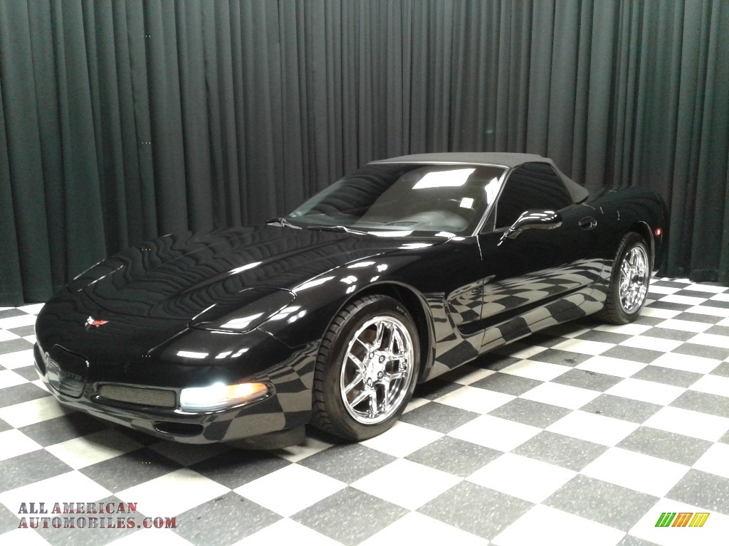 2001 Corvette Convertible - Black / Black photo #3