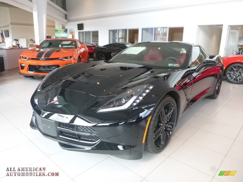 2019 Corvette Stingray Coupe - Black / Adrenaline Red photo #1