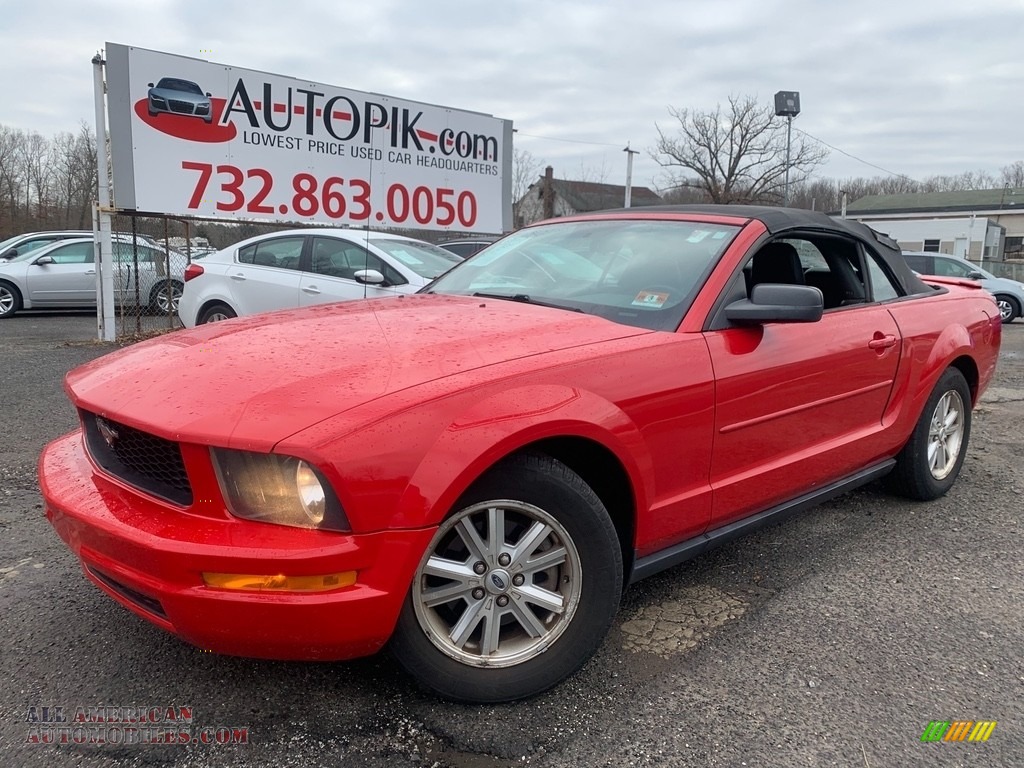 Torch Red / Dark Charcoal Ford Mustang V6 Deluxe Convertible