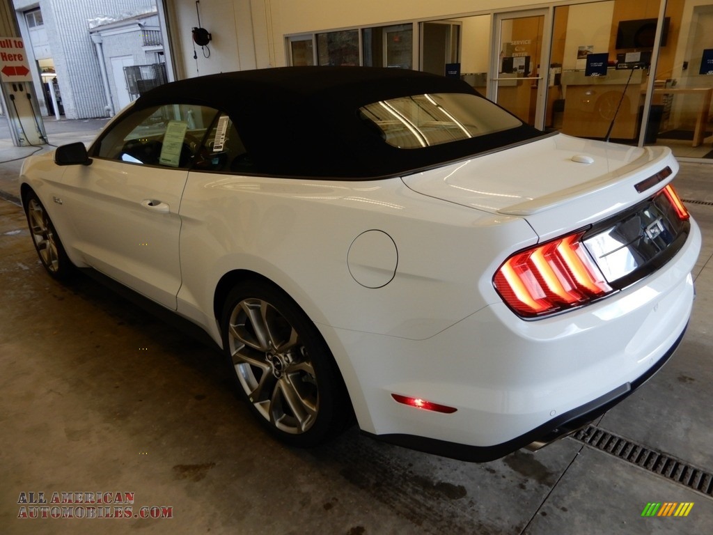 2019 Mustang GT Premium Convertible - Oxford White / Midnight Blue/Grabber Blue Stitch photo #3
