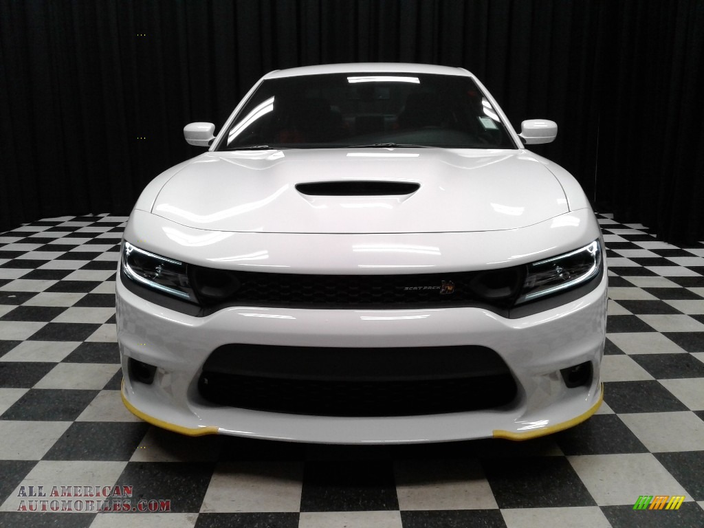 2019 Charger R/T Scat Pack - White Knuckle / Ruby Red/Black photo #3