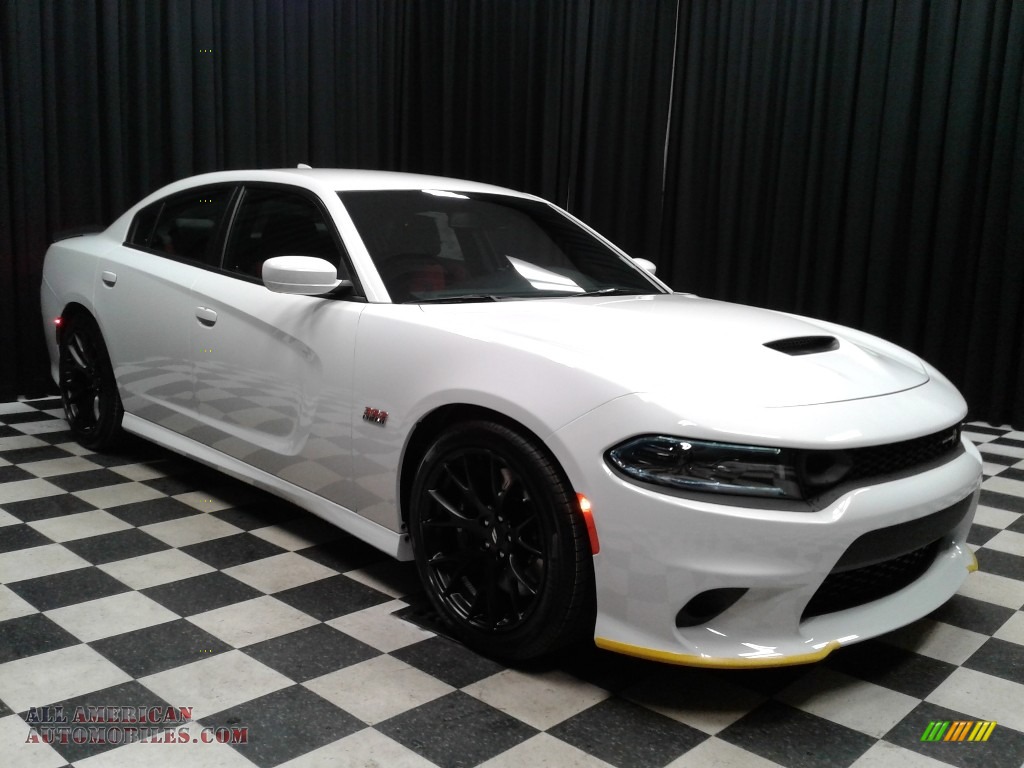 2019 Charger R/T Scat Pack - White Knuckle / Ruby Red/Black photo #4