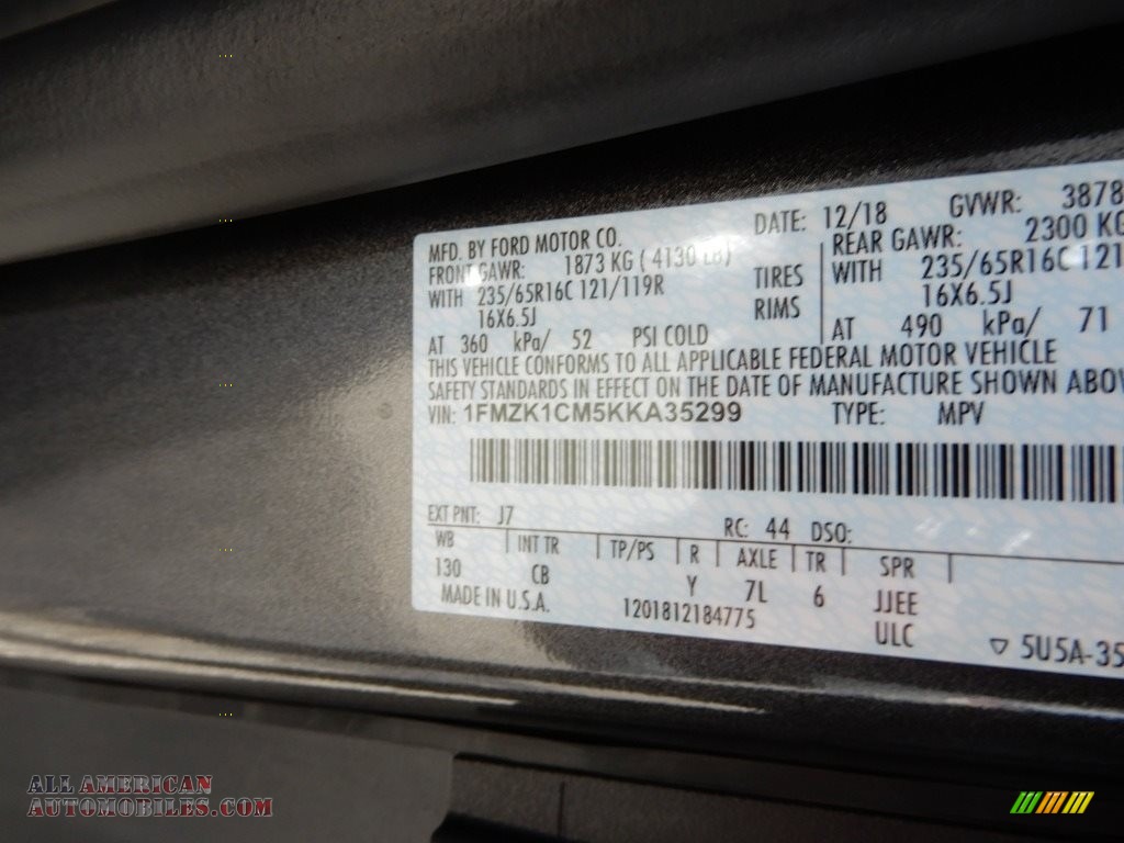 2019 Transit Passenger Wagon XLT 150 MR - Magnetic / Charcoal black photo #12