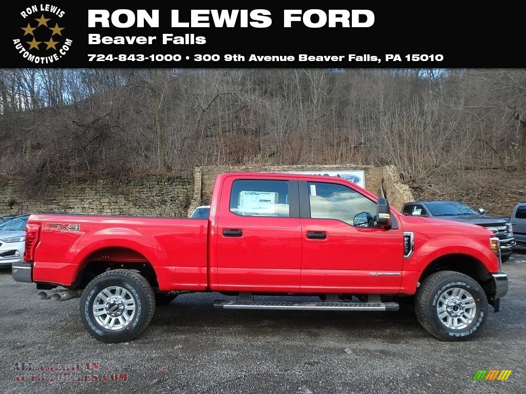 Race Red / Earth Gray Ford F250 Super Duty XLT Crew Cab 4x4