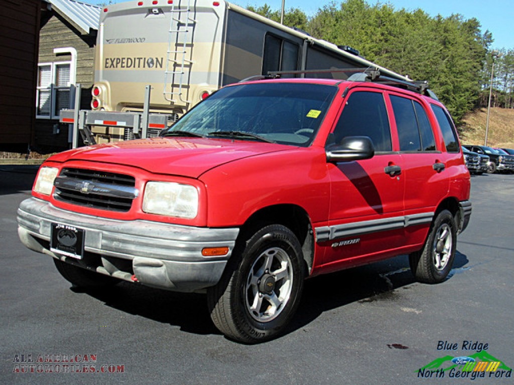 2000 Tracker 4WD Hard Top - Wildfire Red / Medium Gray photo #1