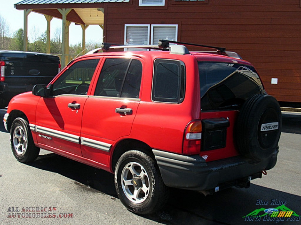 2000 Tracker 4WD Hard Top - Wildfire Red / Medium Gray photo #3