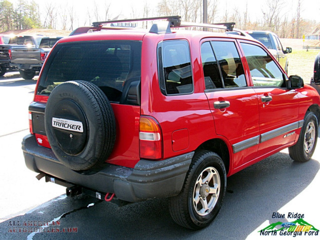 2000 Tracker 4WD Hard Top - Wildfire Red / Medium Gray photo #5