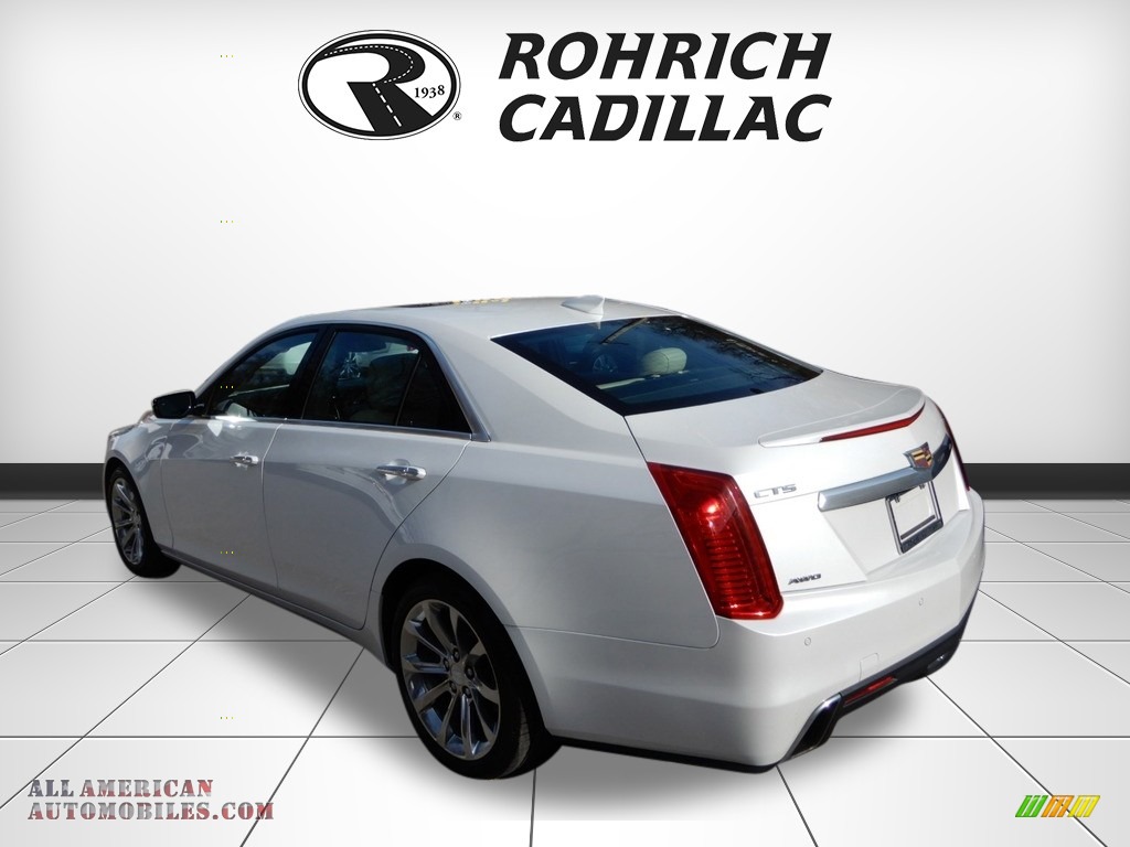 2017 CTS Luxury AWD - Crystal White Tricoat / Very Light Cashmere w/Jet Black Accents photo #3