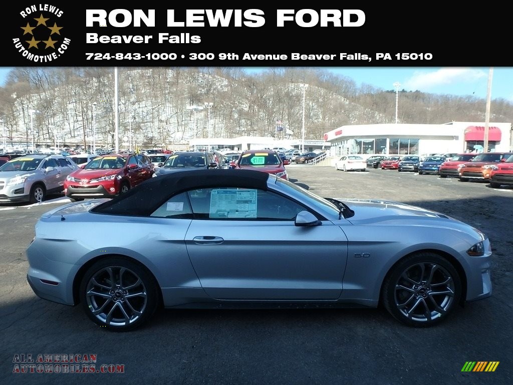 Ingot Silver / Ebony Ford Mustang GT Premium Convertible