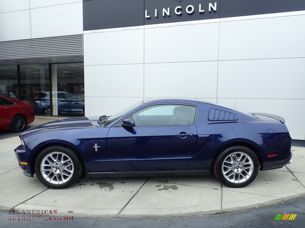 2012 Mustang V6 Premium Coupe - Kona Blue Metallic / Saddle photo #2
