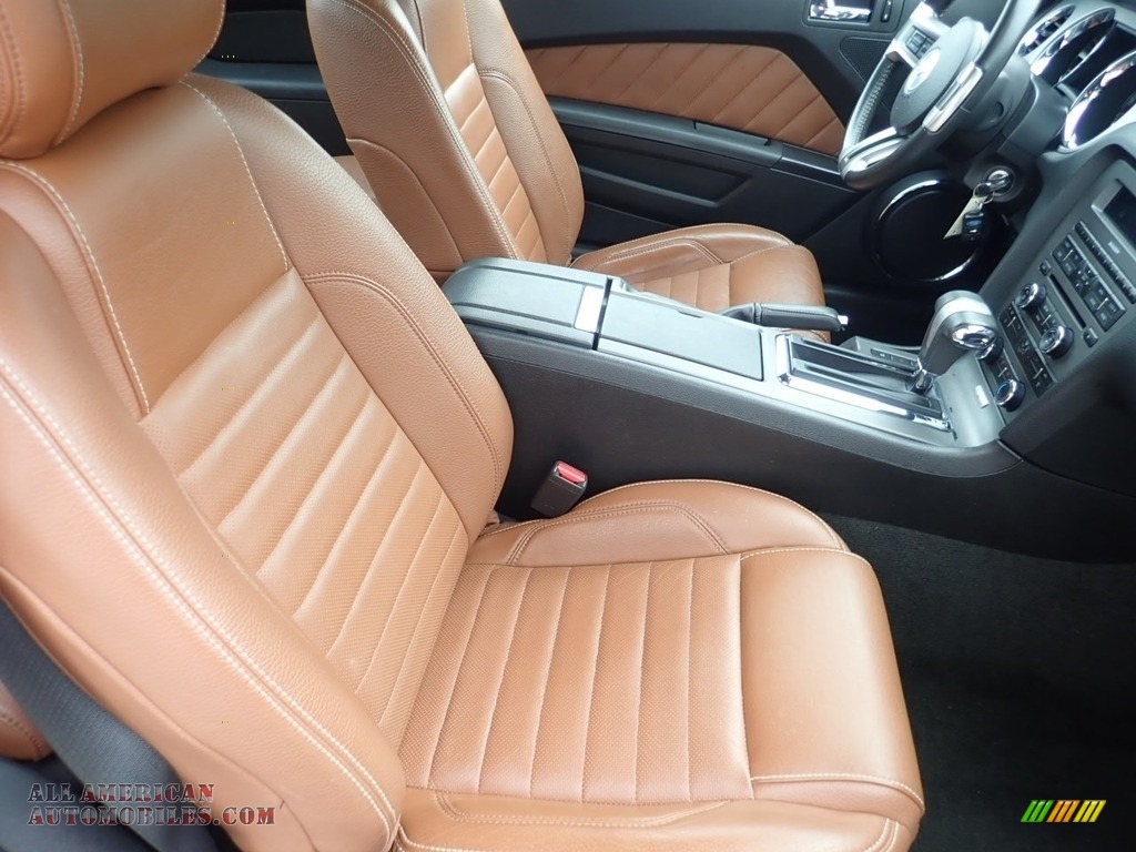 2012 Mustang V6 Premium Coupe - Kona Blue Metallic / Saddle photo #10