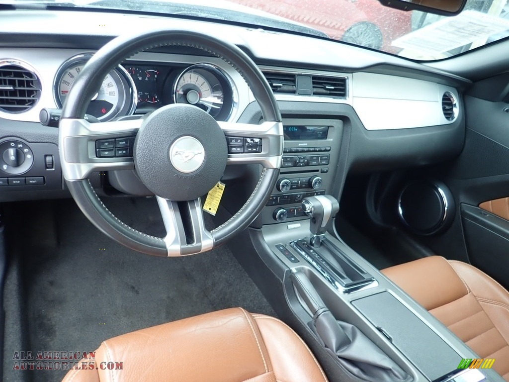 2012 Mustang V6 Premium Coupe - Kona Blue Metallic / Saddle photo #17