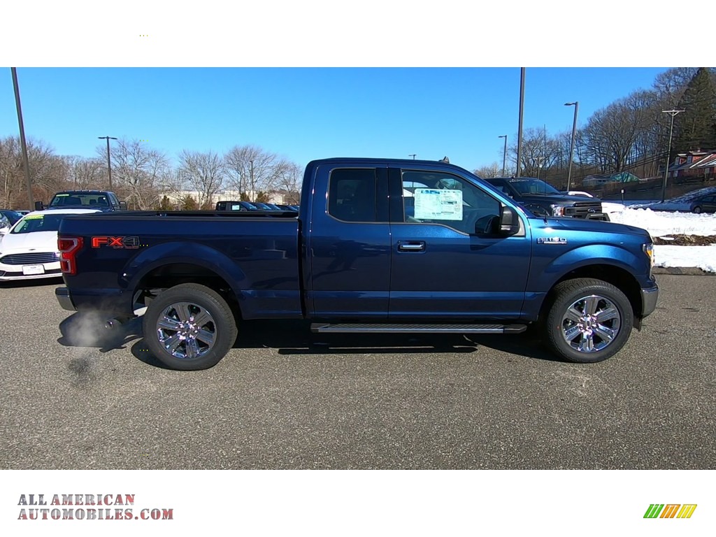 2019 F150 XLT SuperCab 4x4 - Blue Jeans / Earth Gray photo #8