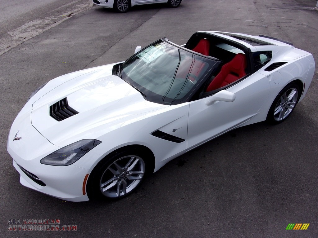 Arctic White / Adrenaline Red Chevrolet Corvette Stingray Coupe