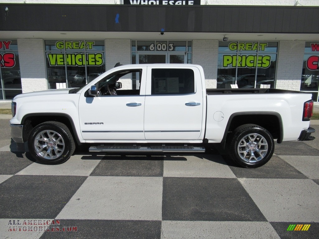 2017 Sierra 1500 SLT Crew Cab - Summit White / Cocoa/­Dune photo #1