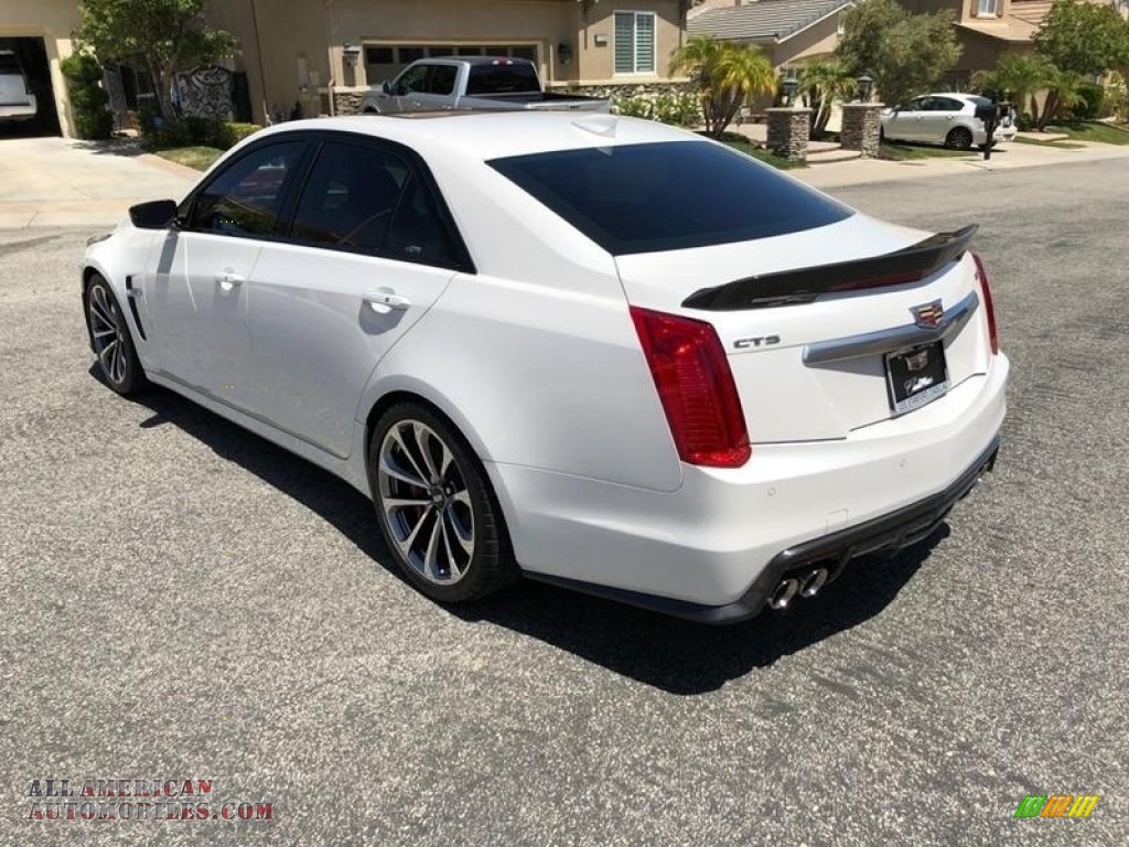 2018 CTS V Sedan - Crystal White Tricoat / Jet Black/Morello Red Accents photo #12