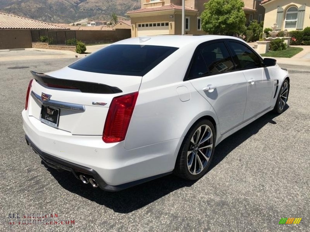 2018 CTS V Sedan - Crystal White Tricoat / Jet Black/Morello Red Accents photo #13