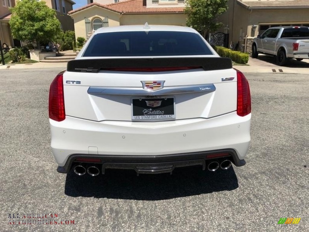 2018 CTS V Sedan - Crystal White Tricoat / Jet Black/Morello Red Accents photo #15