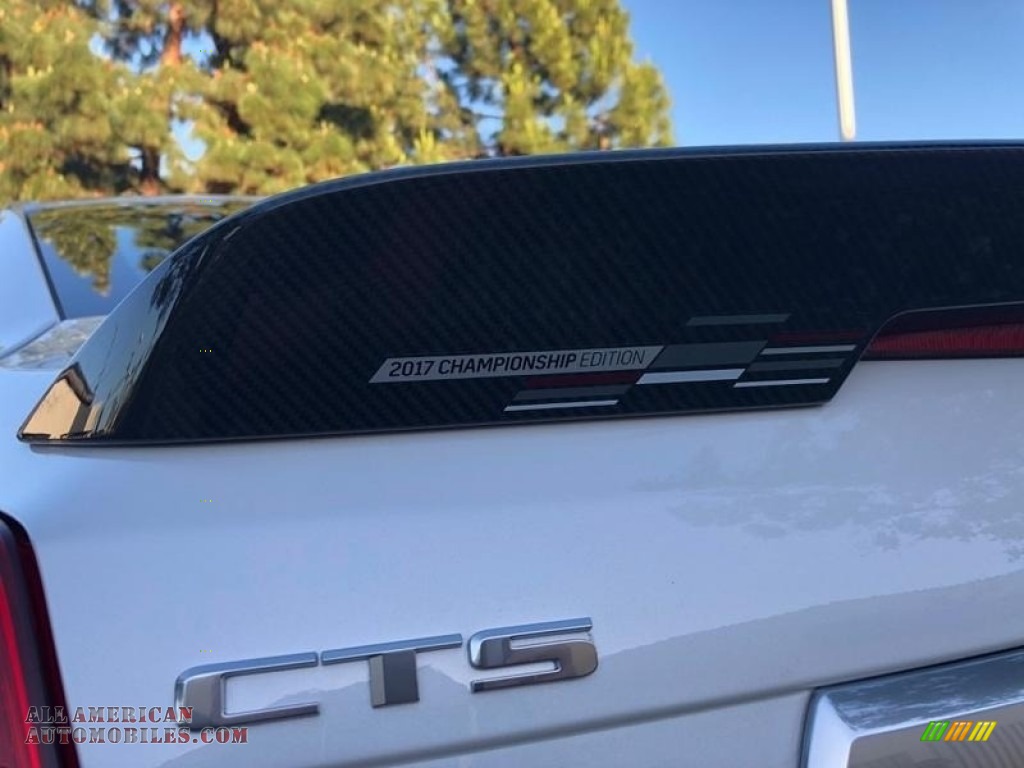 2018 CTS V Sedan - Crystal White Tricoat / Jet Black/Morello Red Accents photo #18