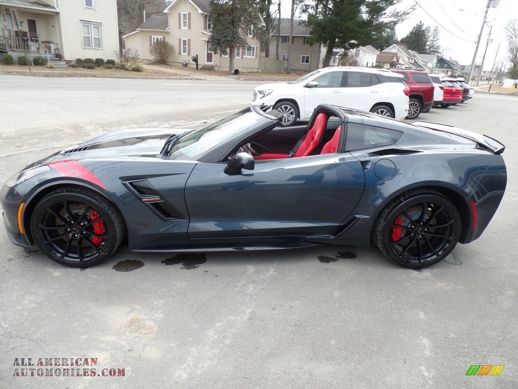2019 Corvette Grand Sport Coupe - Shadow Gray Metallic / Adrenaline Red photo #4