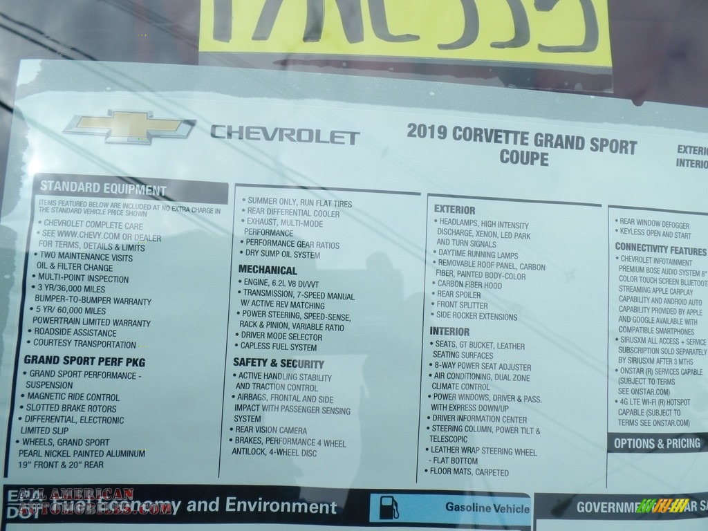 2019 Corvette Grand Sport Coupe - Shadow Gray Metallic / Adrenaline Red photo #51