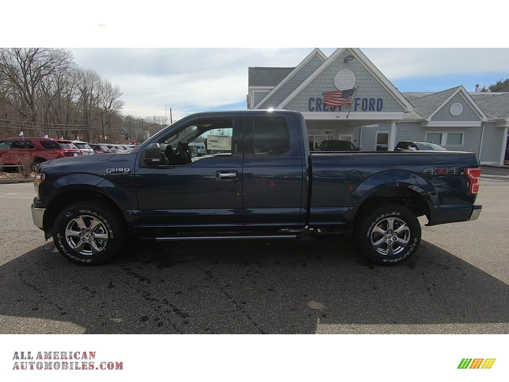 2019 F150 XLT SuperCab 4x4 - Blue Jeans / Earth Gray photo #4