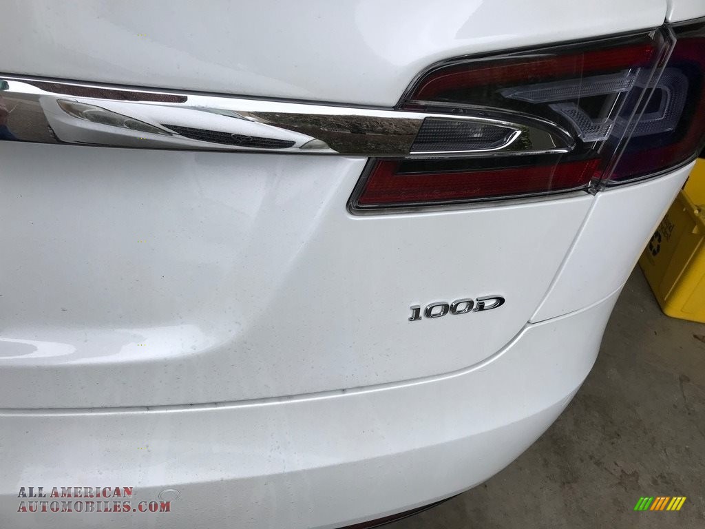 2017 Model S 100D - Pearl White Multi-Coat / Black photo #17