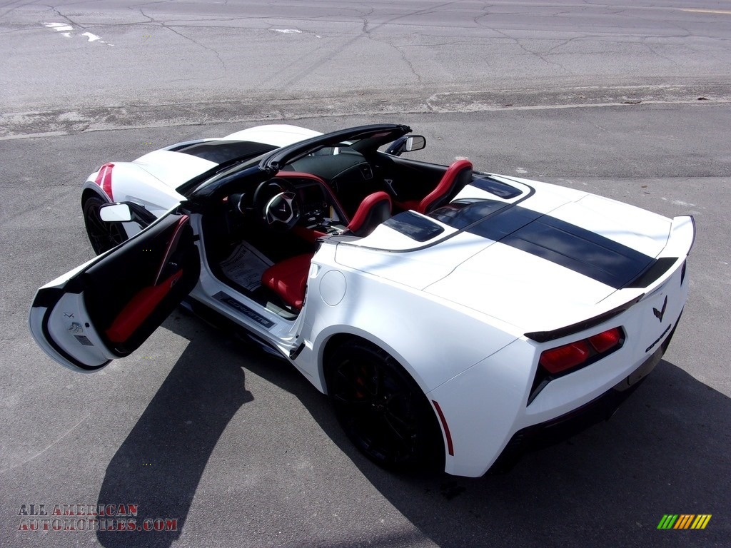 2019 Corvette Grand Sport Convertible - Arctic White / Adrenaline Red photo #10