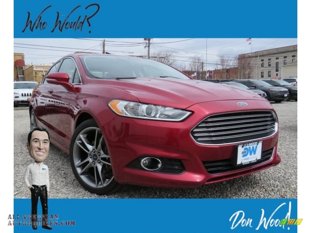 Ruby Red / Charcoal Black Ford Fusion Titanium