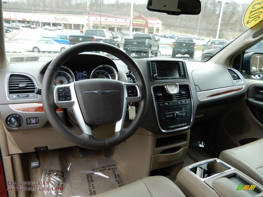 2013 Town & Country Touring - Deep Cherry Red Crystal Pearl / Dark Frost Beige/Medium Frost Beige photo #14