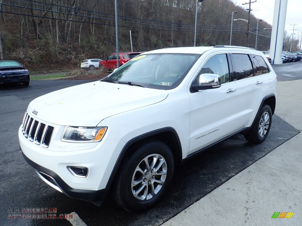 2015 Grand Cherokee Limited 4x4 - Bright White / Black/Light Frost Beige photo #7