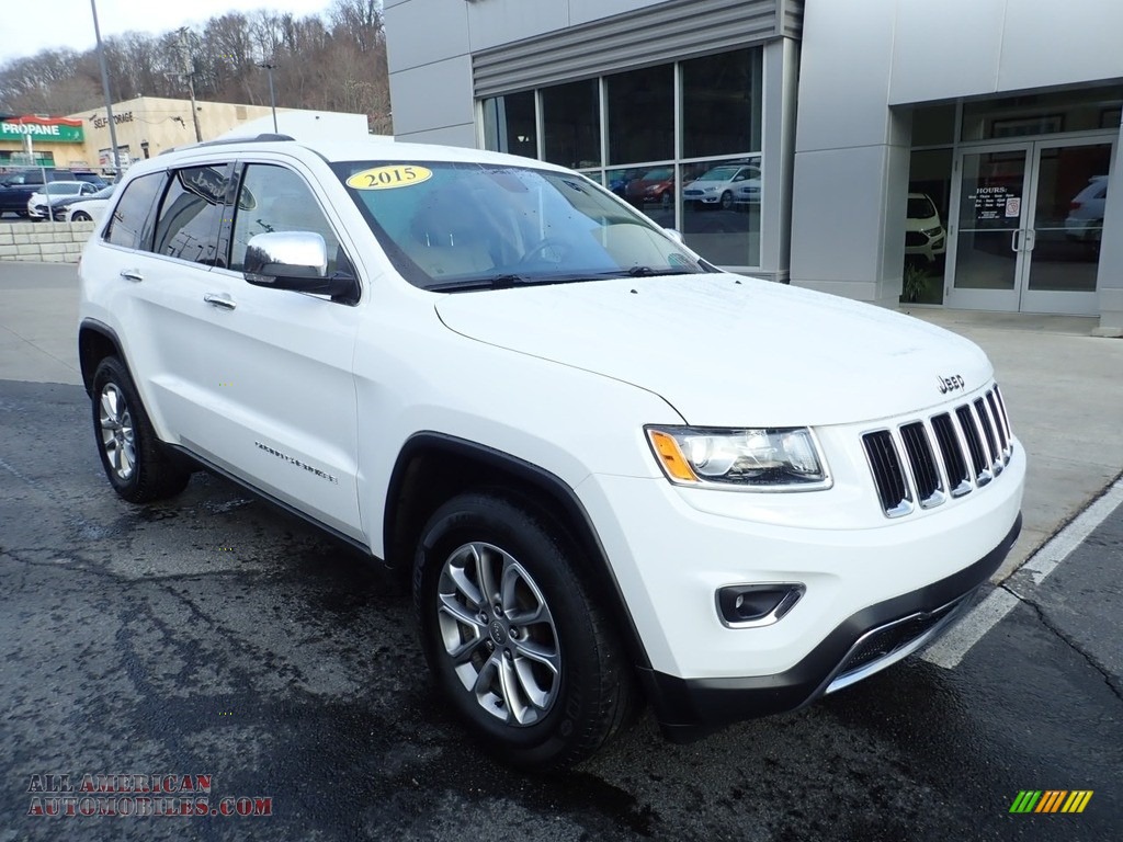 2015 Grand Cherokee Limited 4x4 - Bright White / Black/Light Frost Beige photo #9