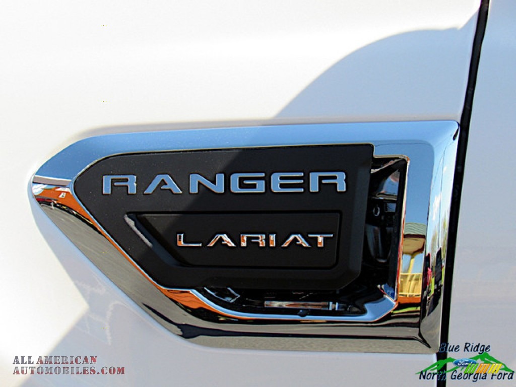 2019 Ranger Lariat SuperCrew 4x4 - White Platinum Tri-Coat / Ebony photo #33