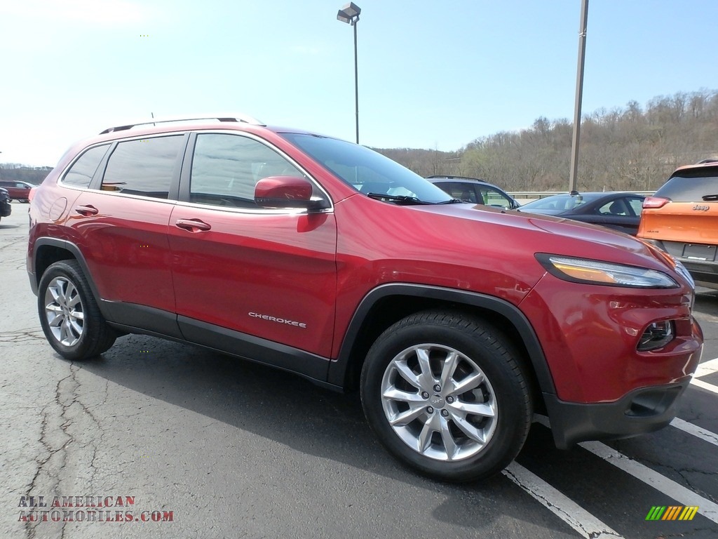 2016 Cherokee Limited 4x4 - Deep Cherry Red Crystal Pearl / Black/Light Frost Beige photo #4