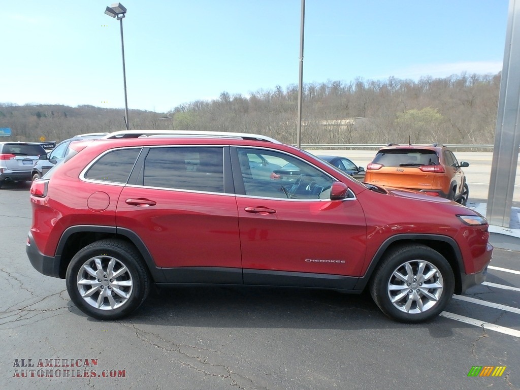 2016 Cherokee Limited 4x4 - Deep Cherry Red Crystal Pearl / Black/Light Frost Beige photo #5
