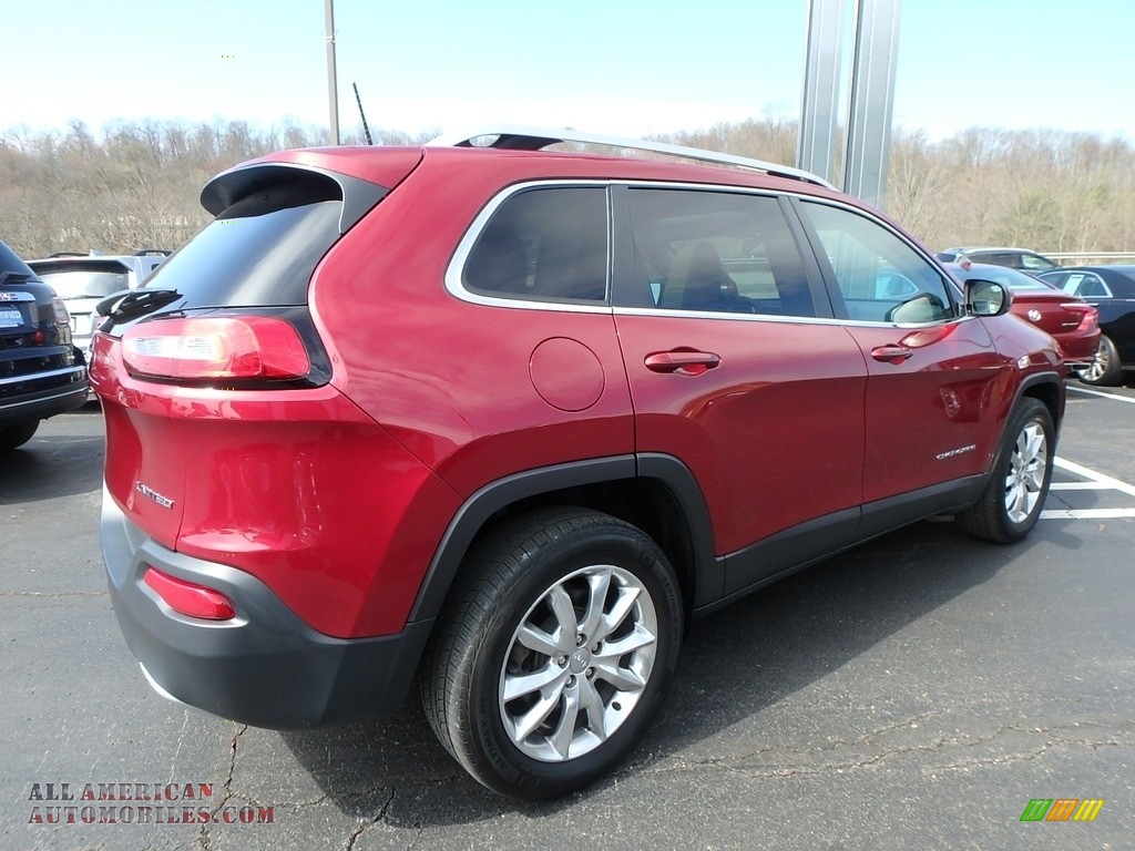2016 Cherokee Limited 4x4 - Deep Cherry Red Crystal Pearl / Black/Light Frost Beige photo #8