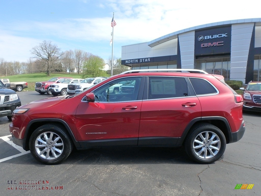 2016 Cherokee Limited 4x4 - Deep Cherry Red Crystal Pearl / Black/Light Frost Beige photo #12